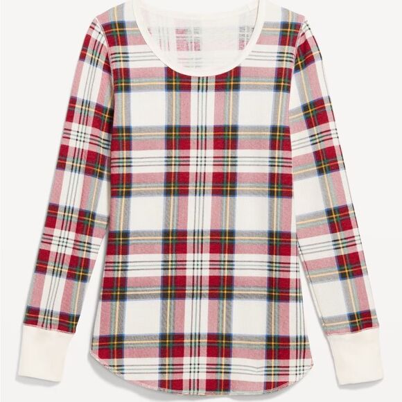 Old Navy Tops - Tartan Plaid Thermal Knit Long Sleeve- TALL
